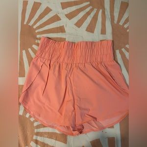 Peach highwaisted shorts